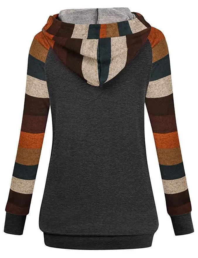 Women's Grey Hooded Sweatshirt with Elephant Print — feature 5