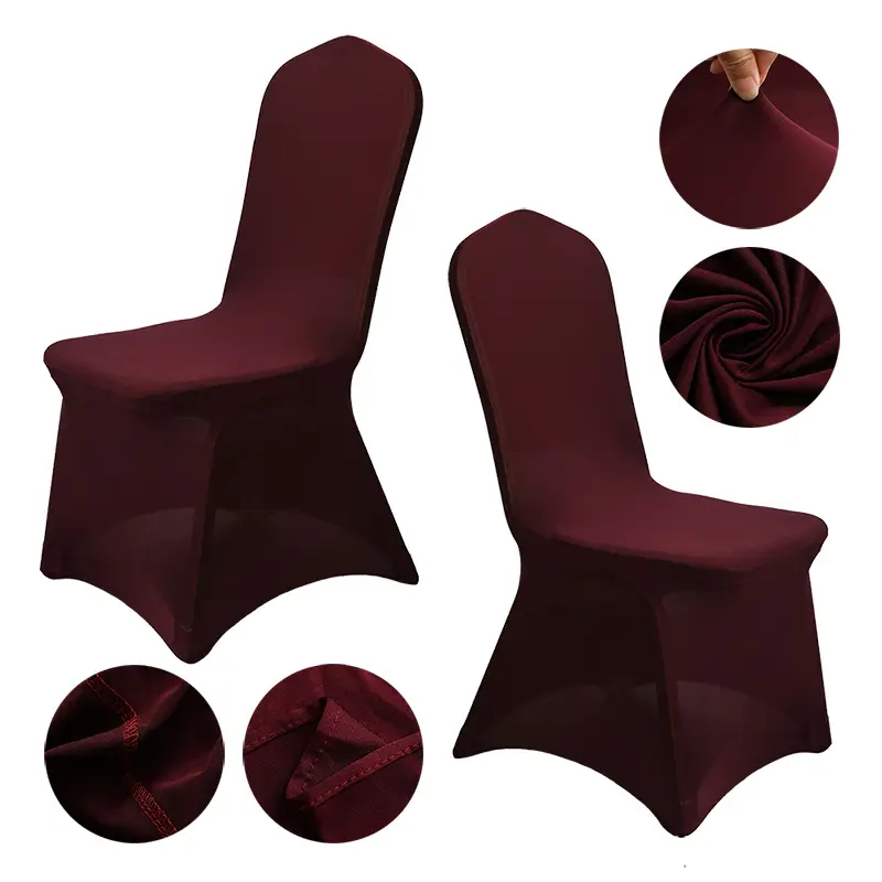 Spandex Chair Covers Red White All-Inclusive Wedding Party Decor - Image 26