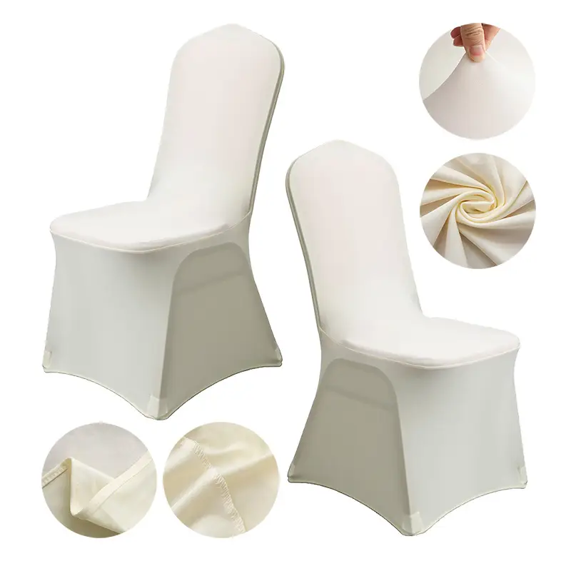 Spandex Chair Covers Red White All-Inclusive Wedding Party Decor - Image 30
