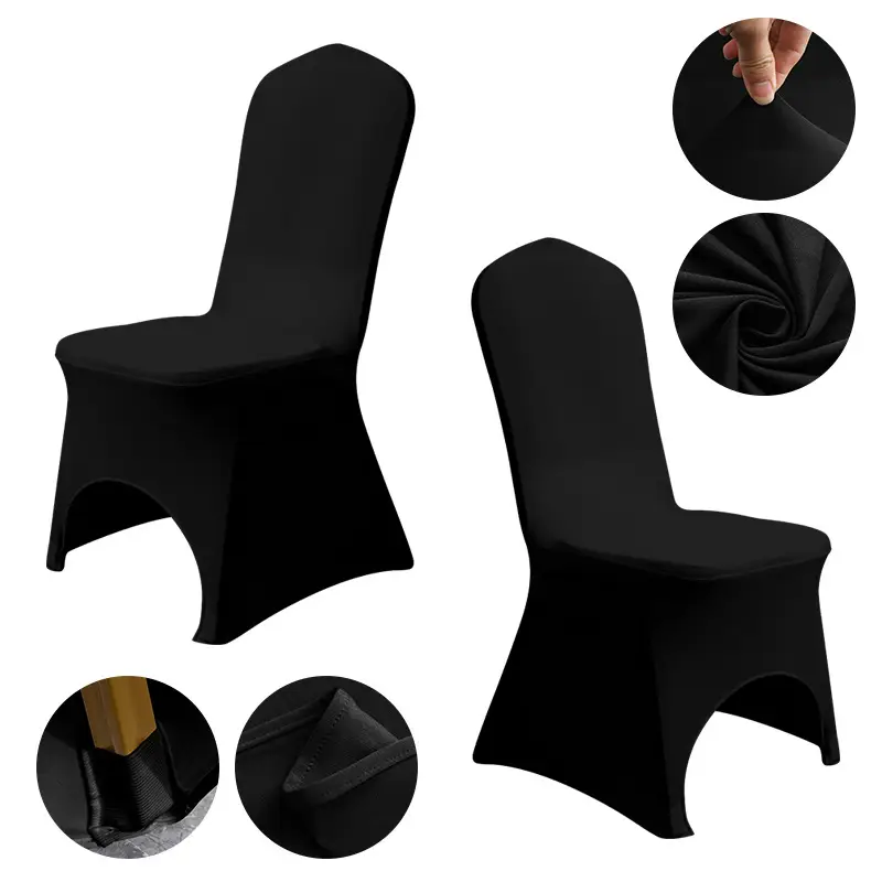 Spandex Chair Covers Red White All-Inclusive Wedding Party Decor - Image 5