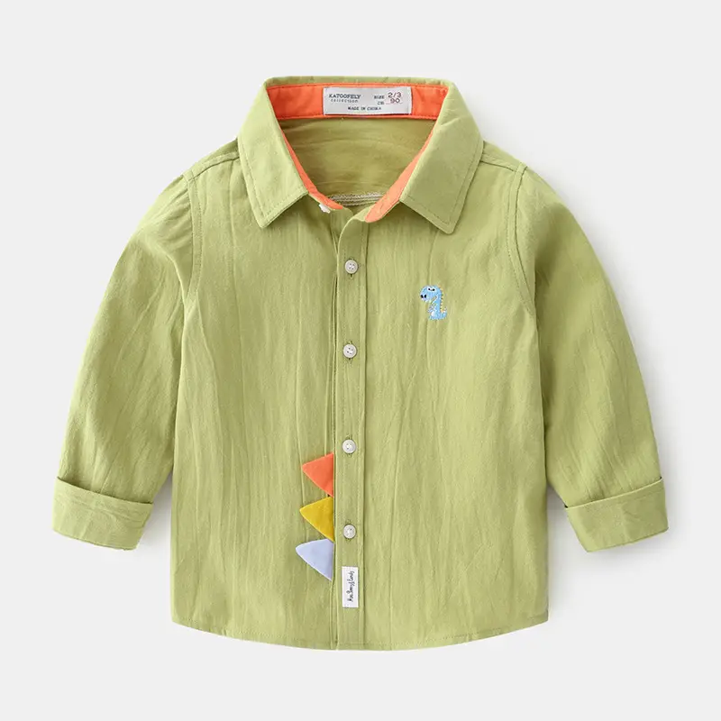 New Spring and Autumn Korean Style Ins Kids Cotton Shirt - Image 9
