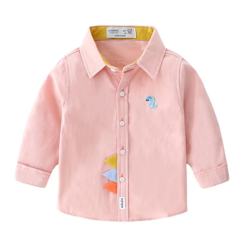 New Spring and Autumn Korean Style Ins Kids Cotton Shirt - Image 11