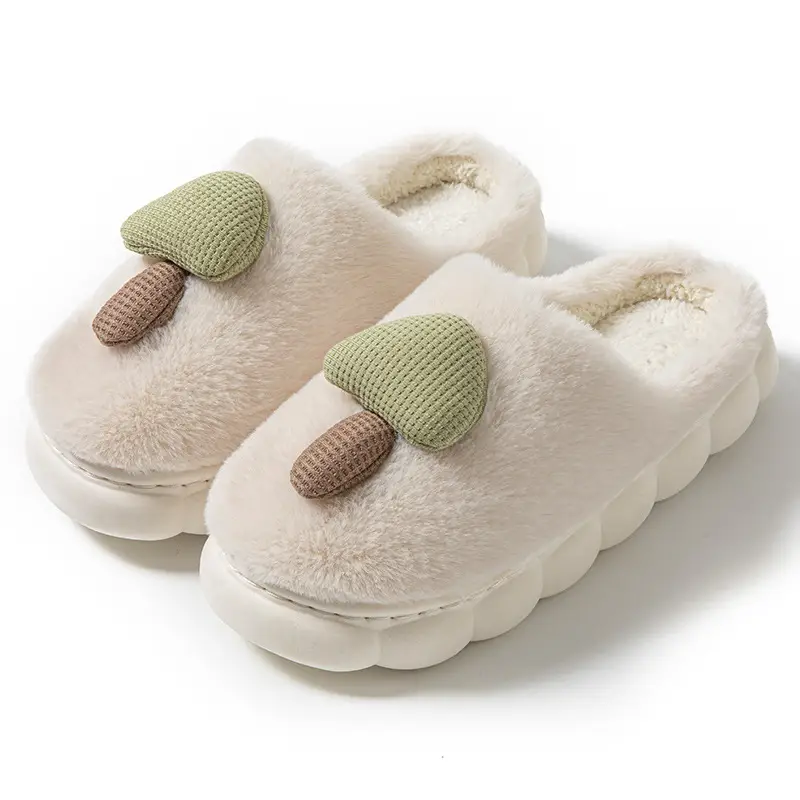 Cotton Slippers for Women Thick-Soled Autumn and Winter Home Furnishing Couple Indoor Warm Cute Non-Slip Men's Cotton Slippers Wholesale