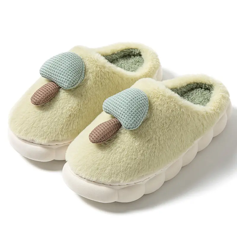 Cotton Slippers for Women Thick-Soled Autumn and Winter Home Furnishing Couple Indoor Warm Cute Non-Slip Men's Cotton Slippers Wholesale