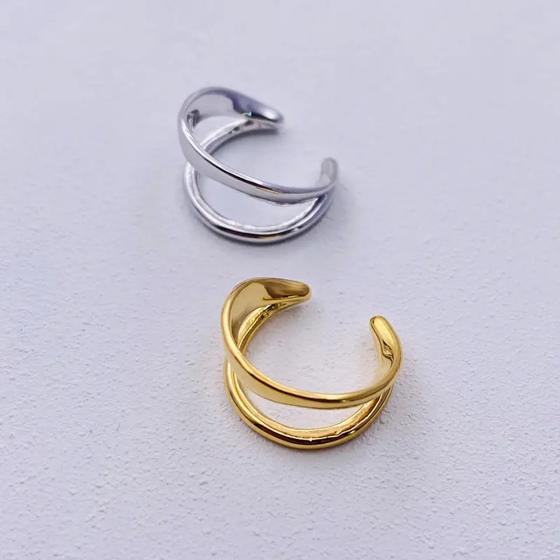 South Korea Women's Geometric Ear Clips Double Earrings Wholesale - Image 3