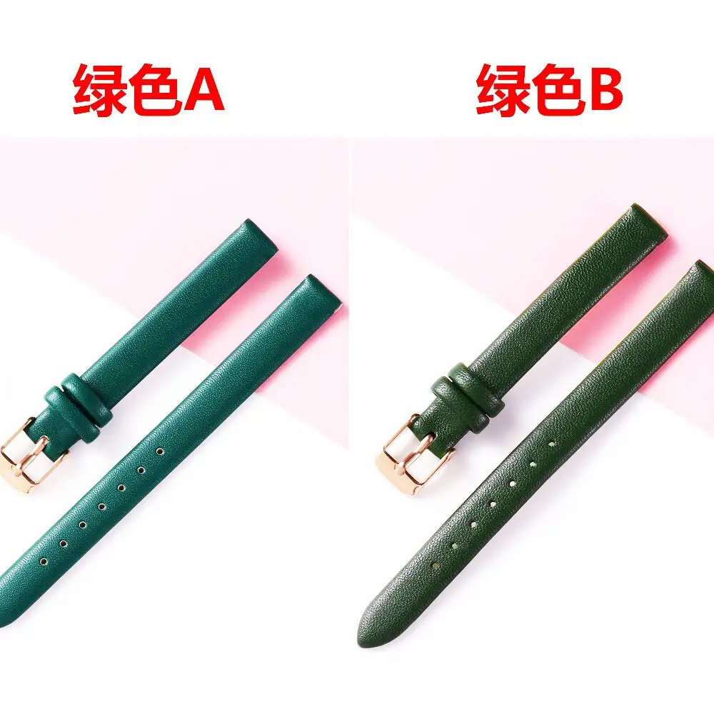 Purple Leather Watch Strap Set with Pen