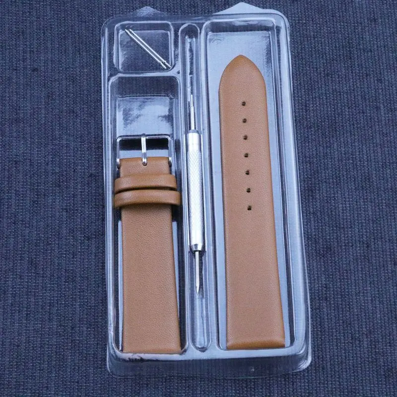 Purple Leather Watch Strap Set with Pen