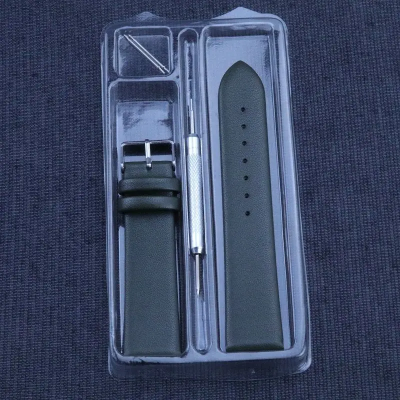 Purple Leather Watch Strap Set with Pen