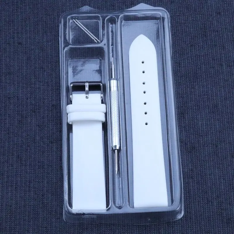Purple Leather Watch Strap Set with Pen