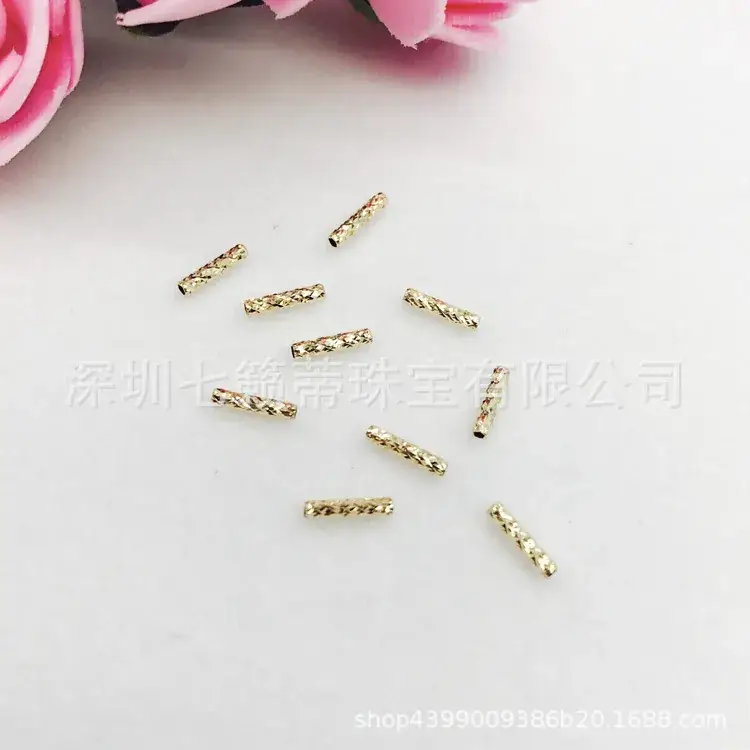 18K Gold Threaded Bracelet Earring Necklace DIY 18K Gold Accessories - Image 2