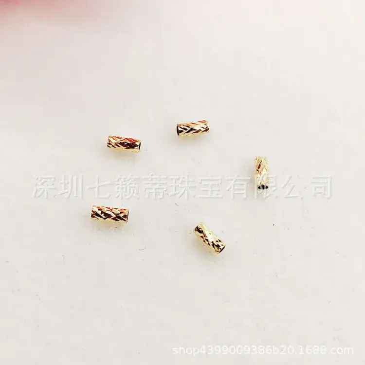 18K Gold Threaded Bracelet Earring Necklace DIY 18K Gold Accessories - Image 3