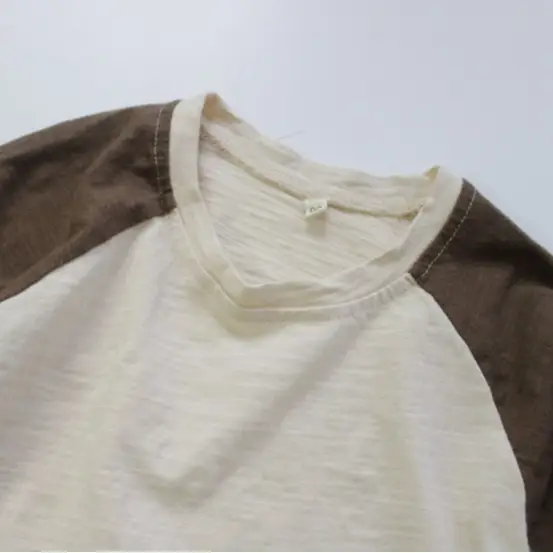 2026 Spring Boys Long Sleeve T-Shirt Cream Brown - Image 6