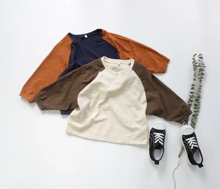 2026 Spring Boys Long Sleeve T-Shirt Cream Brown — feature 10