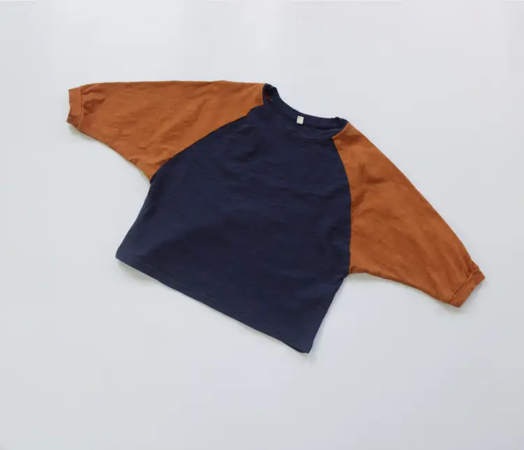 2026 Spring Boys Long Sleeve T-Shirt Cream Brown - Image 2