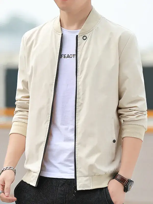 Men's Korean Style Vertical Collar Jacket Coat - Image 6