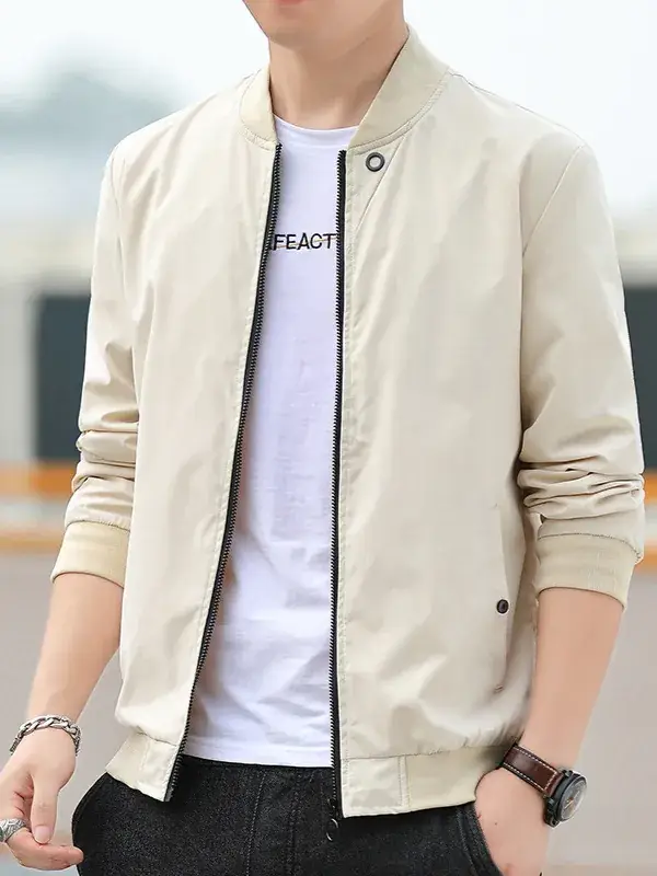 Men's Korean Style Vertical Collar Jacket Coat - Image 8