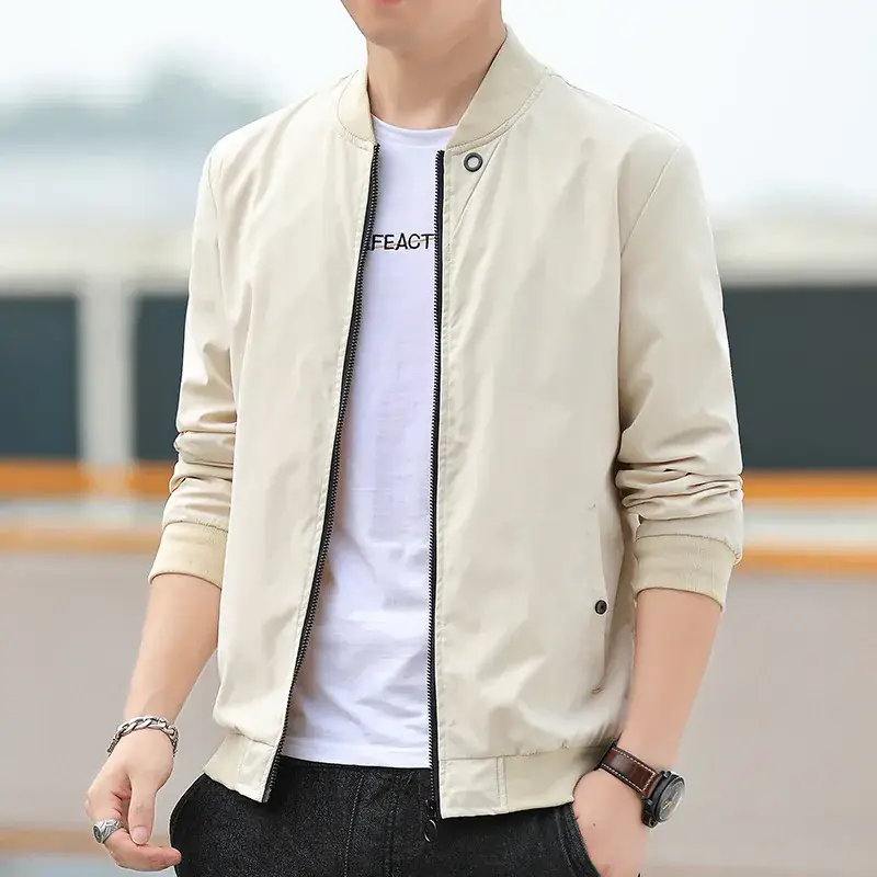 Men's Korean Style Vertical Collar Jacket Coat - Image 3
