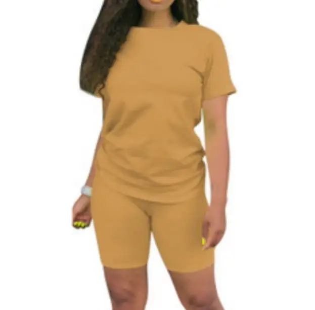Women Cross-Border Pure Color Sports Suit Casual Two-Piece Export Suit