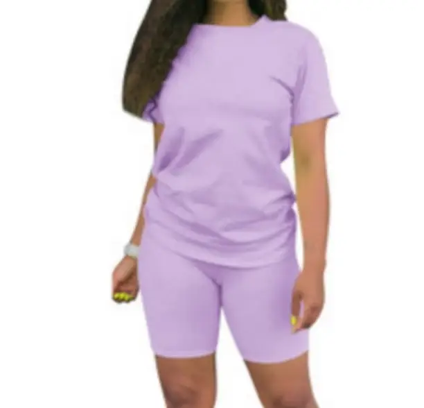 Women Cross-Border Pure Color Sports Suit Casual Two-Piece Export Suit
