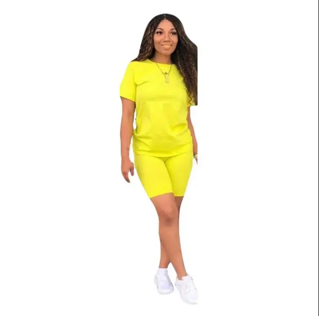 Women Cross-Border Pure Color Sports Suit Casual Two-Piece Export Suit
