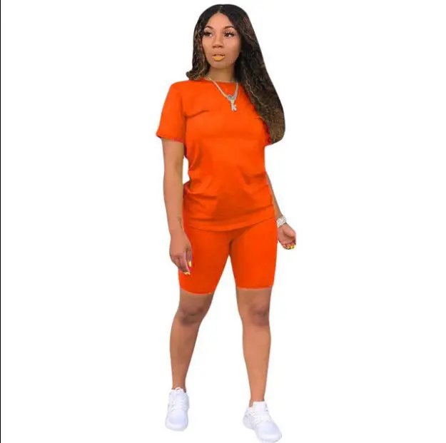 Women Cross-Border Pure Color Sports Suit Casual Two-Piece Export Suit