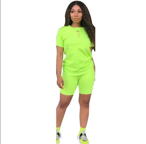 Women Cross-Border Pure Color Sports Suit Casual Two-Piece Export Suit