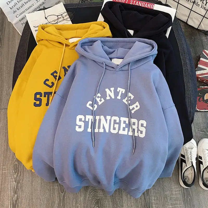 Women Center Stingers Fleece Hoodie Cream All Season - Image 6