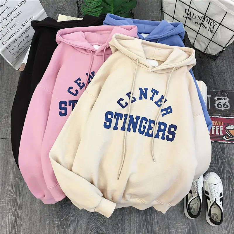 Women Center Stingers Fleece Hoodie Cream All Season - Image 7