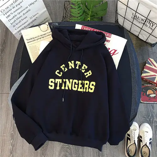 Women Center Stingers Fleece Hoodie Cream All Season - Image 2