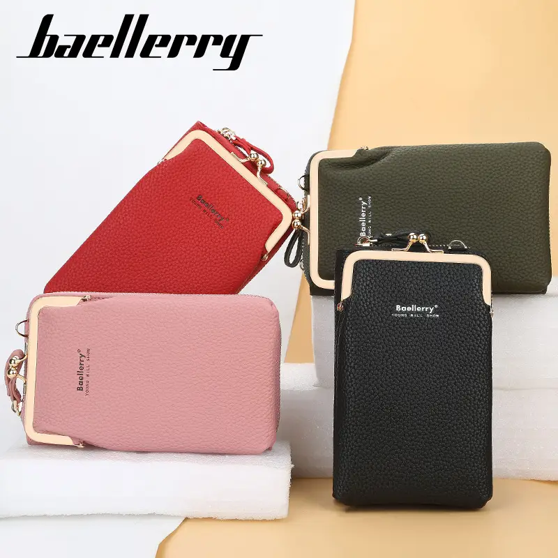 Women's Vertical Baellerry Pebbled Phone Bag Crossbody - Image 11