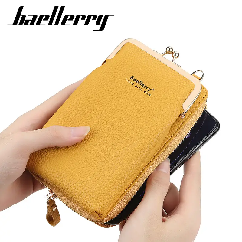 Women's Vertical Baellerry Pebbled Phone Bag Crossbody - Image 14