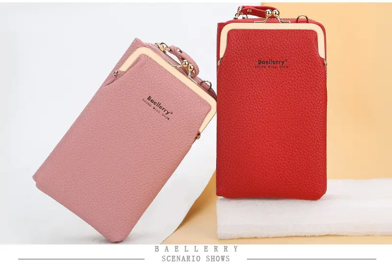 Women's Vertical Baellerry Pebbled Phone Bag Crossbody — feature 13