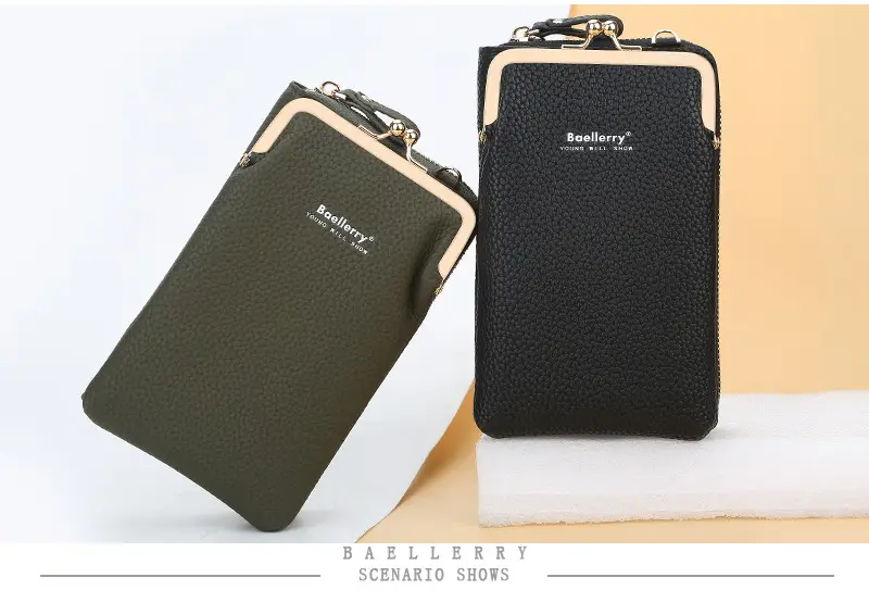 Women's Vertical Baellerry Pebbled Phone Bag Crossbody — feature 14