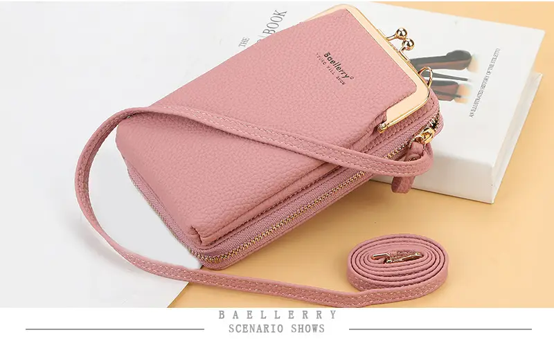 Women's Vertical Baellerry Pebbled Phone Bag Crossbody — feature 18