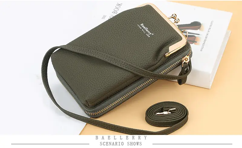 Women's Vertical Baellerry Pebbled Phone Bag Crossbody — feature 19
