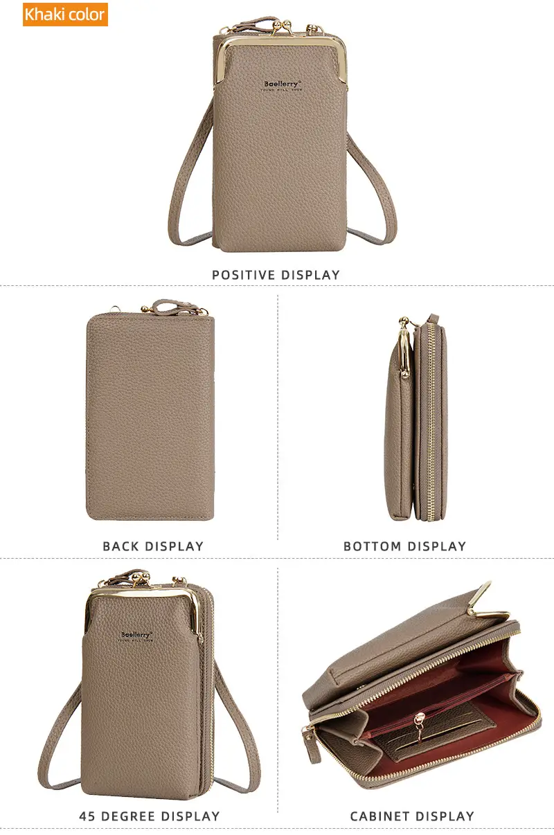 Women's Vertical Baellerry Pebbled Phone Bag Crossbody — feature 23