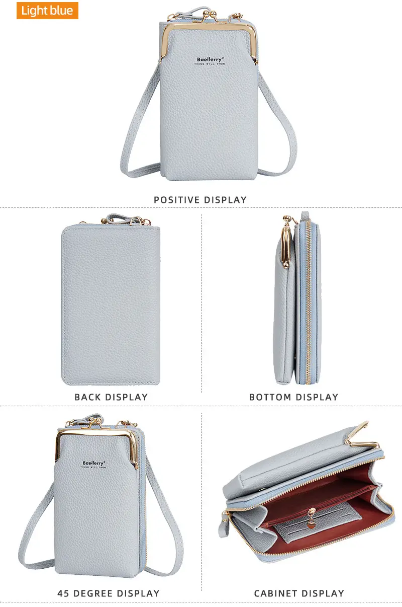 Women's Vertical Baellerry Pebbled Phone Bag Crossbody — feature 24