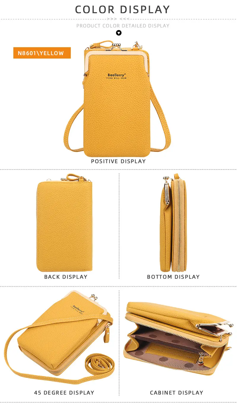 Women's Vertical Baellerry Pebbled Phone Bag Crossbody — feature 9