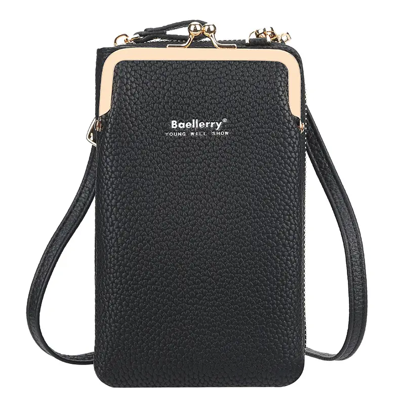 Women's Vertical Baellerry Pebbled Phone Bag Crossbody - Image 5