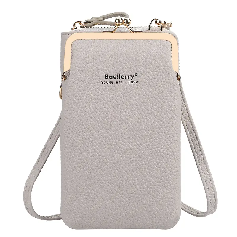 Women's Vertical Baellerry Pebbled Phone Bag Crossbody - Image 6