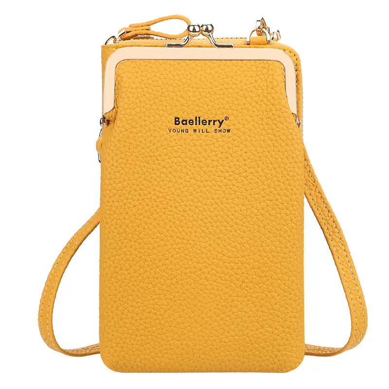 Women's Vertical Baellerry Pebbled Phone Bag Crossbody - Image 8