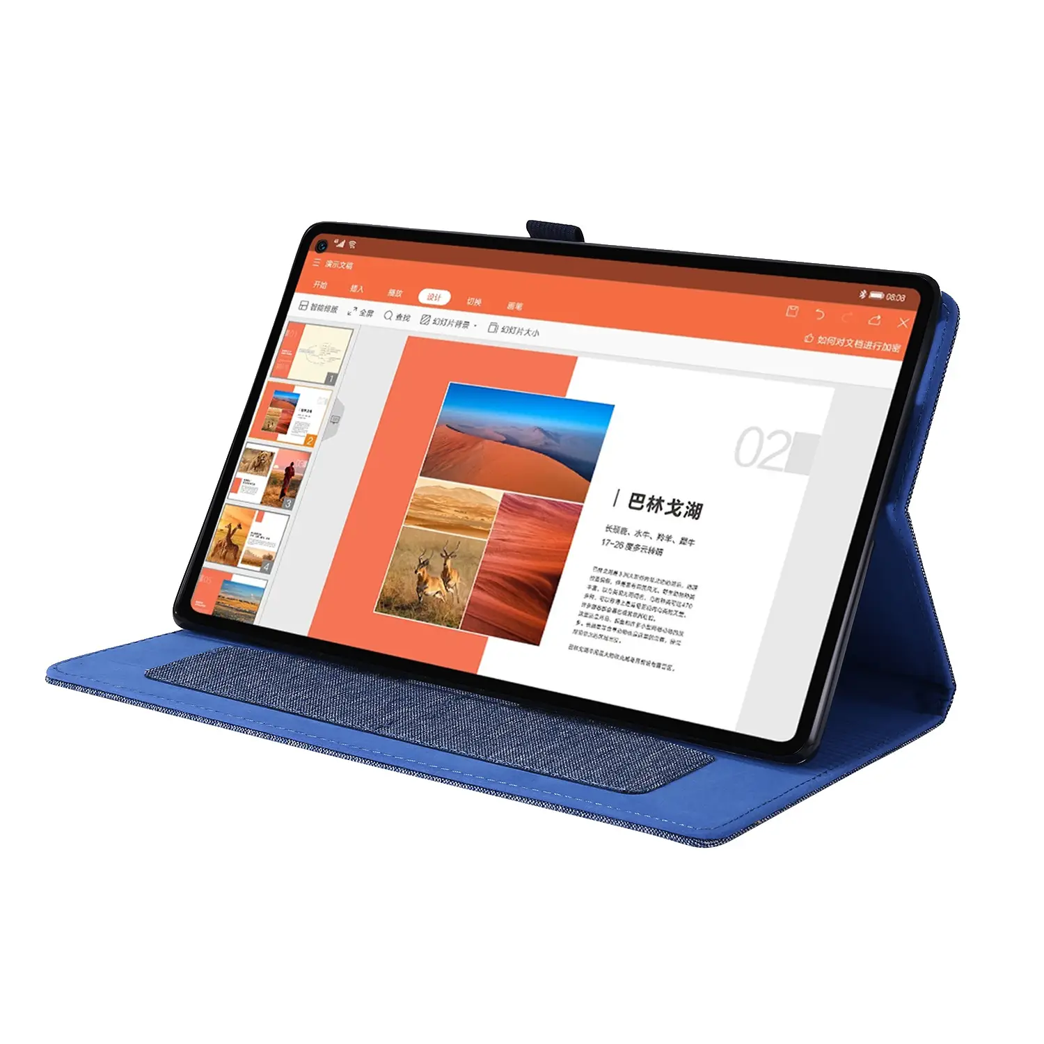 Lenovo Tablet Cover for M10 Plus X606F Denim Fabric Drop Resistant - Image 8