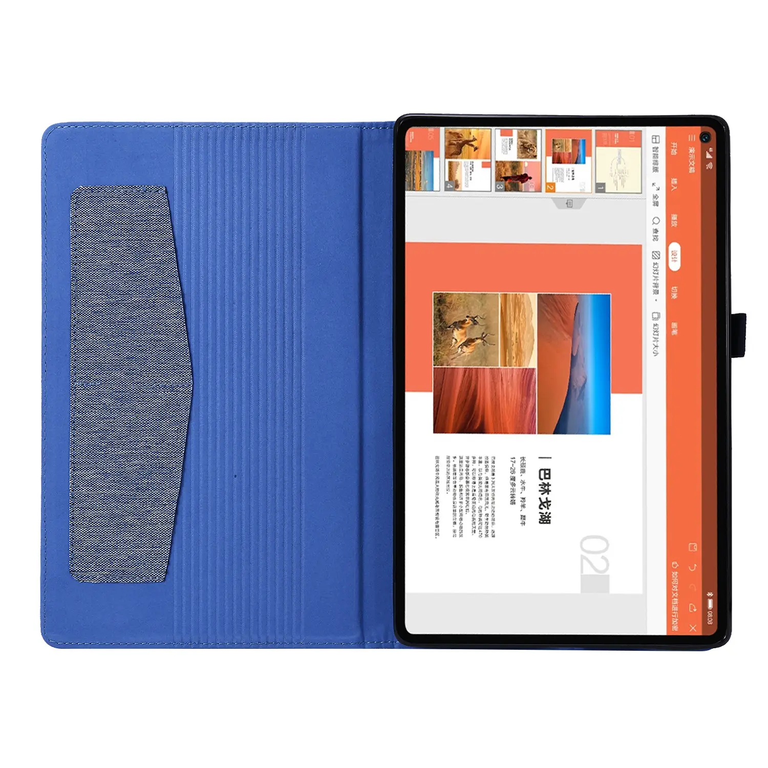 Lenovo Tablet Cover for M10 Plus X606F Denim Fabric Drop Resistant - Image 9