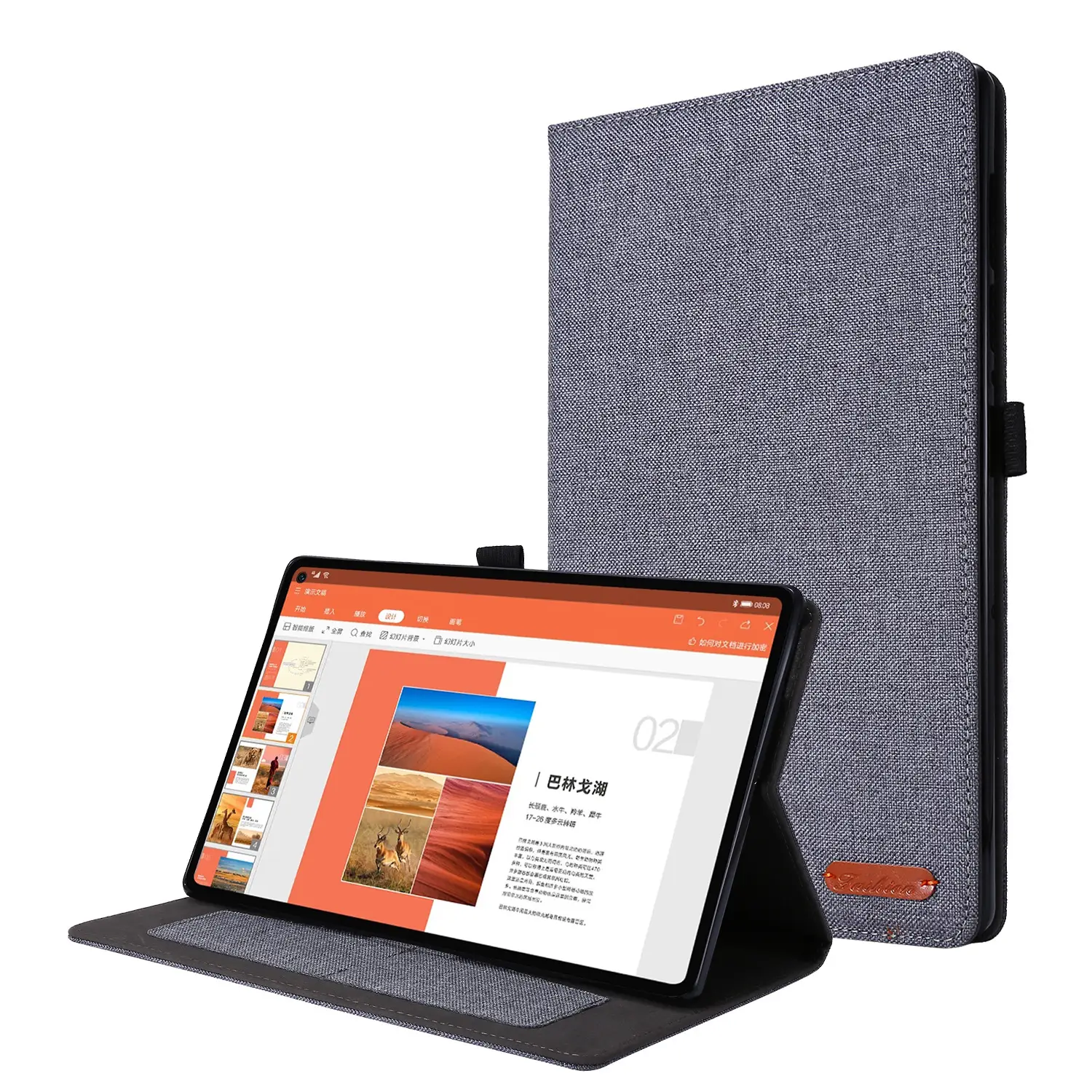 Lenovo Tablet Cover for M10 Plus X606F Denim Fabric Drop Resistant - Image 5