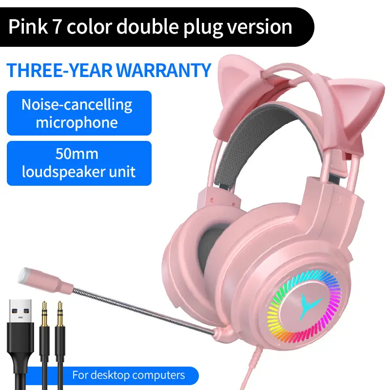 Wholesale G58 Wired Gaming Headset with Microphone & USB Cable - Image 7