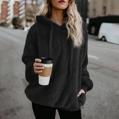 Pink Long Sleeve Hooded Women's Sweater Jacket - Image 7