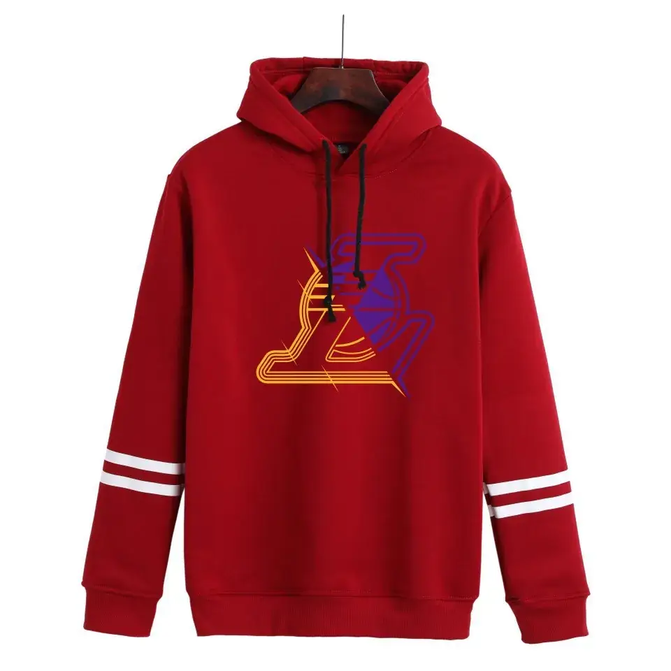 Men Red Bryant Logo Hoodie Sweatshirt Set - Image 12