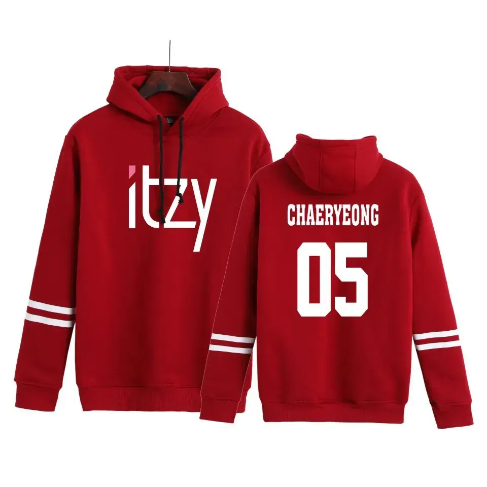 Red Hooded Sweatshirt Set Itz Chaeryong05 Plus Size - Image 24