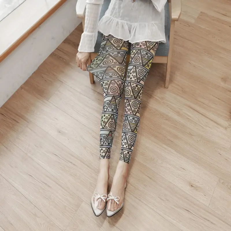 Women's Mesh Ice Silk Leggings Sunscreen Slim Fit - Image 25
