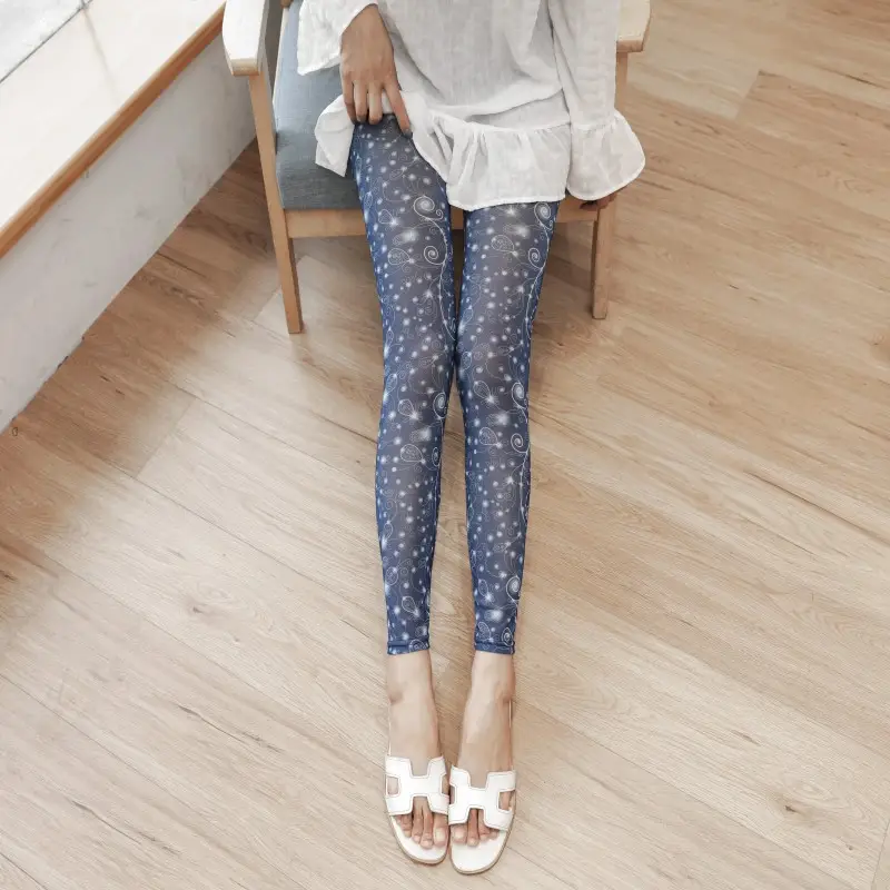 Women's Mesh Ice Silk Leggings Sunscreen Slim Fit - Image 10